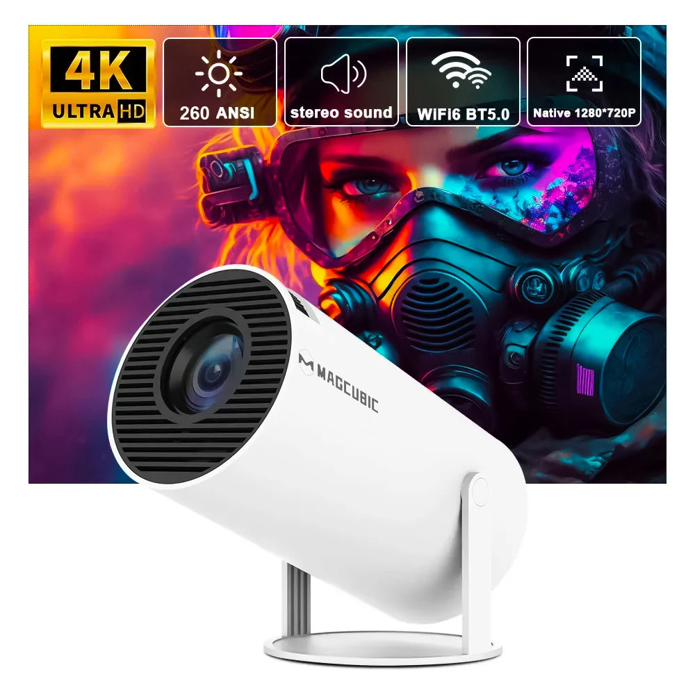 Magcubic Projector HY300 Pro 8K Android 14 Dual Wifi6 290ANSI Allwinner H726 BT5.4 1080P 1280*720P Home Cinema Outdoor Projetor