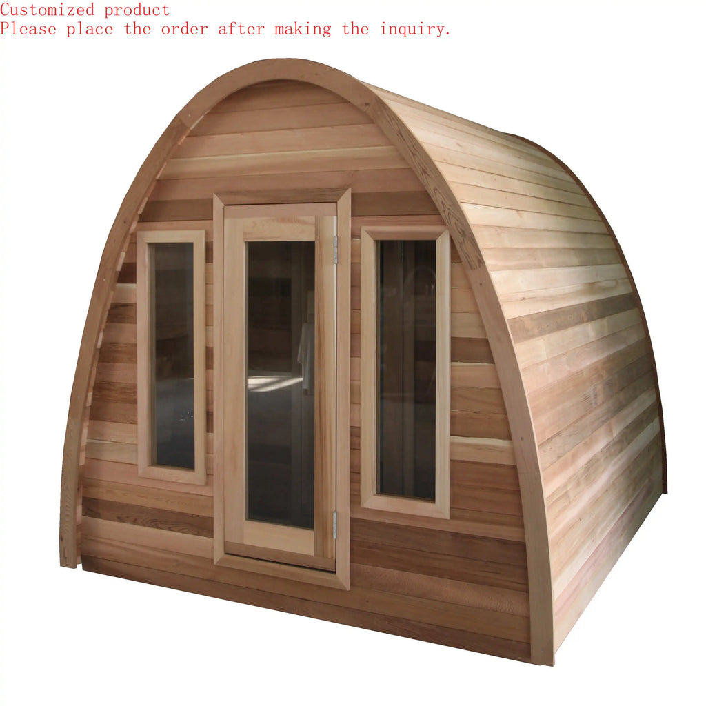 Customization.4/6 Persons Capacity Cedar Sauna Outdoor Dry Steam Sauna Garden Barrel Sauna Wholesale