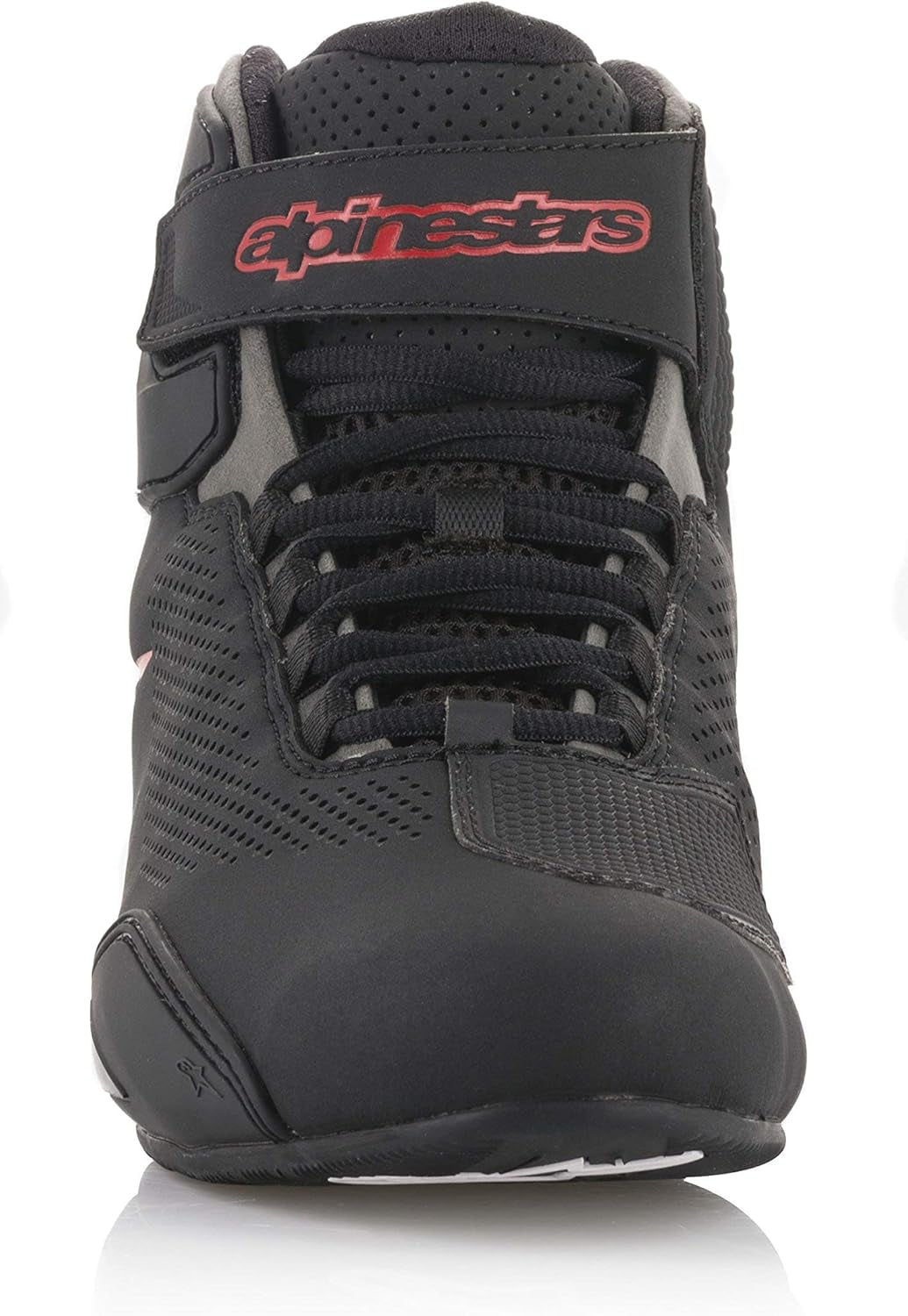 Men'S Sektor Vented Street Motorcycle Shoe, Black/Gray/Red, 10.5